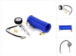 Prebena Z175.80 Pompa A Pressione D'aria Con Manometro + Prebena Tubo Flessibile A Spirale 6X9 Mm / 7,5 M