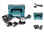 Smerigliatrice Angolare A Batteria Makita Dga 511 Rgj 18V 125Mm Brushless + 2X Batteria Ricaricabile 6.0Ah + Caricabatterie + Makpac
