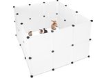 Relaxdays 10024591_754 Relaxdays Freilaufgehege Weiß 110,0 X 110,0 X 92,0 Cm