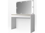 Vicco Tavolo Da Toeletta Emma, 120 Cm Con Illuminazione A Led, Bianco