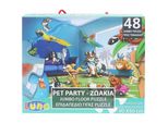 Luna Puzzle Da Pavimento Gigante Animal Party 48 Pezzi Xxl Jumbo Formato 90X60 Cm
