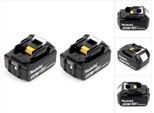 Makita Bl 1850 B Batteria Da 18 V - 5 Ah / 5000 Mah Li-Ion Con Led - 2 Pezzi