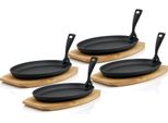 Set Di 4 Teglie Da Portata In Ghisa Bbq-Toro | 27 X 18 Cm | Vuoto