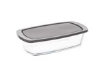 5Five Simply Smart Backform Keepeat Mit Deckel, Ofenform, Borosilikatglas, Pp-Kunststoff, Transparent, Grau, 27 X 14 Cm, 151117