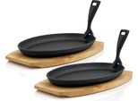 Set Di 2 Teglie Da Portata In Ghisa Bbq-Toro | 27 X 18 Cm | Vuoto