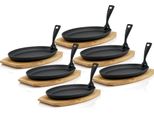 Set Di 6 Teglie Da Portata In Ghisa Bbq-Toro | 27 X 18 Cm | Vuoto