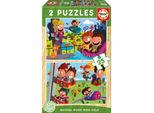 Educa Puzzle In Legno Nel Parco Divertimenti 2X25 Pezzi