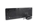 Inline® 55368A Design Set Tastiera-Mouse Da Tavolo Usb 2,4Ghz Wireless De Layout Ottico Max. 1600Dpi Nero