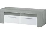 Dmora Mobile Porta Tv Sparaxis 42X120X40H Cm Bianco, 2 Vani 2 Ante