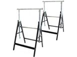 Set Di 2X Cavalletti Da Ponteggio Wiltec 58X68X80-130Cm, Fino A 200 Kg, Cavalletti Pieghevoli, Cavalletti Di Sostegno Regolabili In Altezza Per Gli Appassionati Di Bricolage E I Professionisti