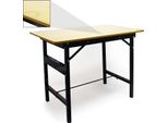 Banco Da Lavoro Wiltec 100 X 60 X 76 Cm Pieghevole, Banco Da Lavoro Pieghevole, Banco Da Lavoro Rivestito Con Capacità Di Carico Fino A 150 Kg, Attrezzatura Da Officina In Acciaio E Legno