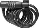 Trelock Numero Morsetto A Spirale 180Cm Ø8Mm Sk 108/180/8, Con Supporto Zk 108, Nero (1 Pezzo)