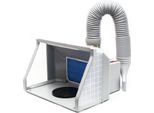 Sistema Di Aspirazione Per Aerografo Wiltec 9 M³/Min, Per L'aspirazione Di Vernice, Nebbia Di Vernice, Filtro Per Nebbia Di Spruzzatura, Con Illuminazione A Led, Interruttore A Due Stadi E Doppio Ventilatore, Cabina Di Spruzzatura Per Il Lavoro Con L'aerografo