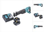 Sega A Nastro A Batteria Makita Djr 186 Rt 18 V + 2 Batterie Da 5,0 Ah + Caricabatterie