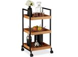 Relaxdays 10027598_0 Relaxdays Servierwagen Braun