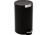 Eko - Pattumiera Artistica A Pedale 20 Litri - Acciaio Inox Plastica - Nero Opaco