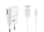 Goobay 45295 Set Di Ricarica Apple Lightning (5 W), Bianco, 1 M