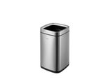 Eko - Cestino Laguna Open Top 12 Litri - Acciaio Inox Plastica - Acciaio Inox Opaco
