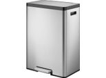 Eko - Ecocasa 2 Pattumiera A Pedale Per Il Riciclo 20+20 Litri - Acciaio Inox Polipropilene - Acciaio Inox Opaco