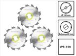 Festool 3X Panther Lama Circolare PW12 Legno 160 X 1,8 X 20 Mm 160 Mm 12 Denti ( 3X 500460 ) Hkc Ts