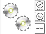Festool 2X Lama Circolare Panther PW12 Legno 160 X 1,8 X 20 Mm 160 Mm 12 Denti ( 2X 500460 ) Hkc Ts