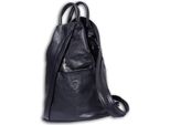 Firenze Vera Pelle Borsa Donna Zaino Nero 26X10X32 Compresa Etichetta Italia D2OTF604S