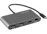 Startech.Com Thunderbolt 3 Mini Dock - Docking Station TB3 Portatile Per Doppio Monitor Displayport 4K 60Hz -USB- A Hub (Usb 3.0/5 Gbps) E Gbe - Cavo Da 28 Cm - Adattatore Multiporta Per Laptop - Mac/Windows
