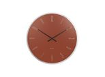 Karlsson - Orologio Da Parete Specchio Numeri - Marrone Argilla - Ø40Cm
