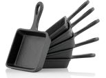 Padelle Per Raclette In Ghisa Bbq-Toro (6 Pezzi) | 12,5 X 18 Cm | Accessori Per Barbecue