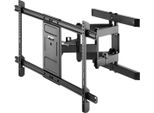 Goobay 49746 Supporto A Parete Per Tv Pro Fullmotion (Xl), Nero - Supporto Per Tv Da 43 A 100 Pollici (109-254 Cm), Completamente Mobile (Girevole E Inclinabile) Fino A 60 Kg