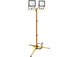 Goobay Faretto Da Cantiere A Led Con Stativo Telescopico, 2 X 50 W Con Un Totale Di 8500 Lm E Luce Bianca Fredda 6500 K Nero/Giallo