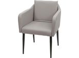 Sedia Da Pranzo HWC-H93, Sedia Da Cucina Poltrona Sedia ~ Similpelle Grigio Tortora