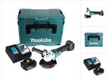 Makita Dga 504 RG1J Smerigliatrice Angolare A Batteria 18 V 125 Mm Brushless + 1X Batteria 6,0 Ah + Caricabatterie + Valigetta Makpac