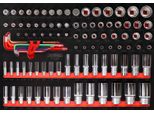 Set Di Chiavi A Bussola Da 1/4" + 3/8"" + 1/2"" Con Inserto In Schiuma, 99 Pezzi, Pollici"