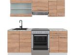 Vicco Cucina Componibile R-Line, 200 Cm Senza Piano Di Lavoro, Sonoma/Bianco
