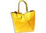 Florence Shopper Donna Vera Pelle Maniglia Giallo 30X35X15 Cm OTF112Y