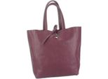 Florence Shopper Donna Vera Pelle Manico Borsa Vino Rosso 30X35X15 Cm OTF112D