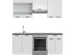 Vicco Cucina Componibile Fame-Line, 200 Cm , Pt Antracite, Casa Di Campagna Bianca/Bianco