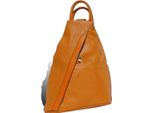 Firenze Vera Pelle Borsa Donna Zaino Marrone 26X10X32 Compresa Etichetta Italia D2OTF604C