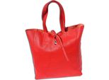 Florence Shopper Donna Vera Pelle Manico Rosso 30X35X15 Cm OTF112R