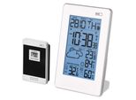Stazione Meteorologica Wireless Emos Con Orologio Radiocontrollato, Visualizzazione Della Temperatura Interna Ed Esterna, Termometro, Igrometro, Sveglia E Calendario