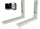 Bayli Supporto Per Microonde Estensibile 31-47,5 Cm - Portata Microonde 40 Kg - Supporto Per Microonde - Ripiano Per Cucina - Supporto Per Mini Forno Con Materiale Di Fissaggio - Montaggio A Parete - Ripiano Per Elettrodomestici Da Cucina