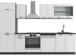 Vicco Cucina Componibile R-Line, 300 Cm , Pt Antracite, Bianco Casa Di Campagna/Antracite