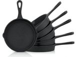 Teglie Per Grigliare In Ghisa Bbq-Toro (Set Di 6) | Ø 12,5 Cm | Già Cotte Al Forno