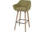 Sgabello Da Bar Malmö T381, Sgabello Da Banco Certificato Mvg ~ Tessuto, Verde Chiaro