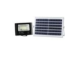 V-TAC 12W Nero IP65 Proiettore Led Solare, Telecomando, Timer VT-25W 6000K 550Lm