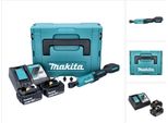 Avvitatore A Cricchetto A Batteria Makita Dwr 180 Rtj 18 V 47,5 Nm 1/4" 3/8"" + 2X Batteria Ricaricabile 5,0 Ah + Caricabatterie + Makpac"