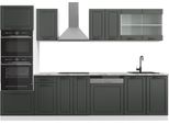 Vicco Cucina Componibile R-Line, 300 Cm Con Armadio Alto, Senza Piano Di Lavoro, Antracite Casa Di Campagna/Bianco