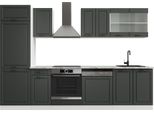 Vicco Cucina Componibile R-Line, 300 Cm , Pt Marmo, Antracite Casa Di Campagna/Bianco