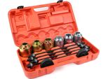 Set Di Estrattori Di Boccole In Gomma Per Cuscinetti Ruota Wiltec 26 Pezzi Per La Sostituzione/Rimozione Dei Cuscinetti Ruota E Delle Boccole Delle Sospensioni, Con Piastre Di Pressione, Mandrini Di Pressione E Manicotti Di Pressione